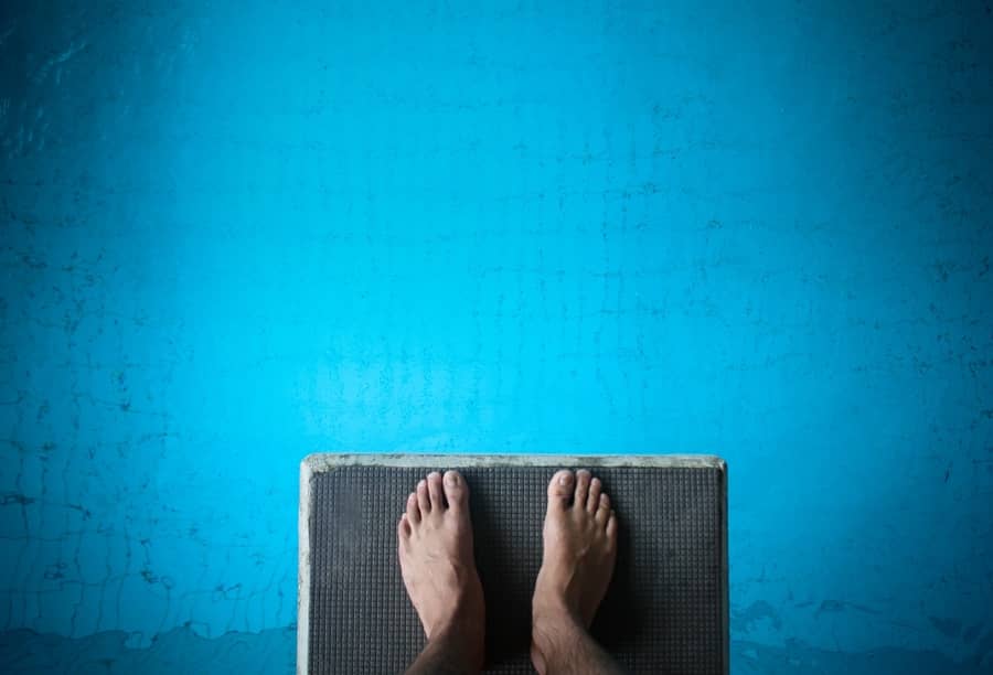 Diving Board in a Swimming Pool